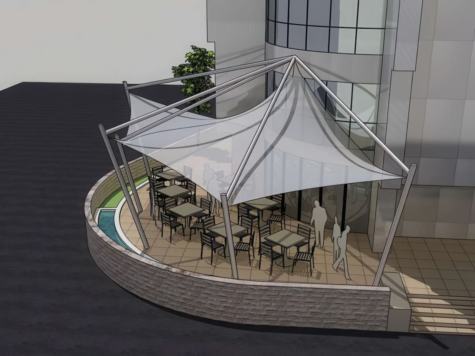 Навесы для крыш и балконов проект 135