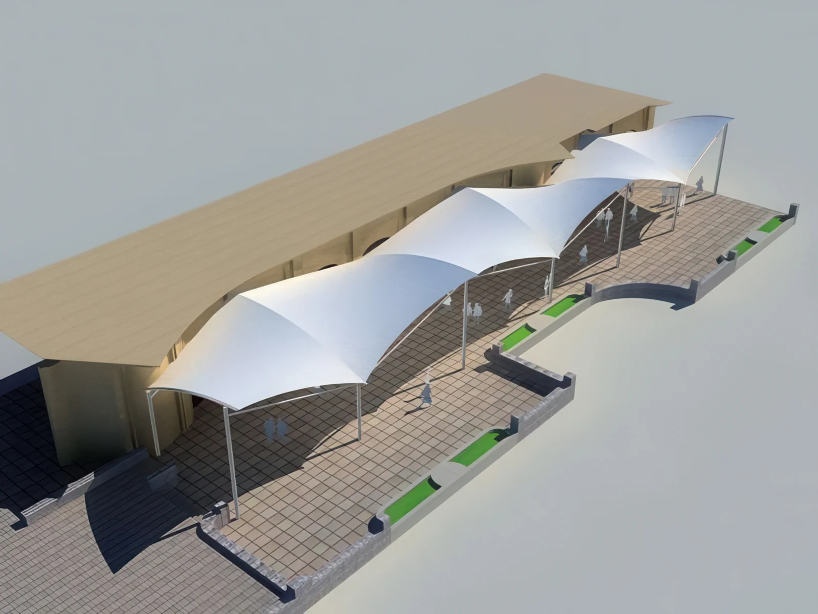 Теневые навесы проект 8