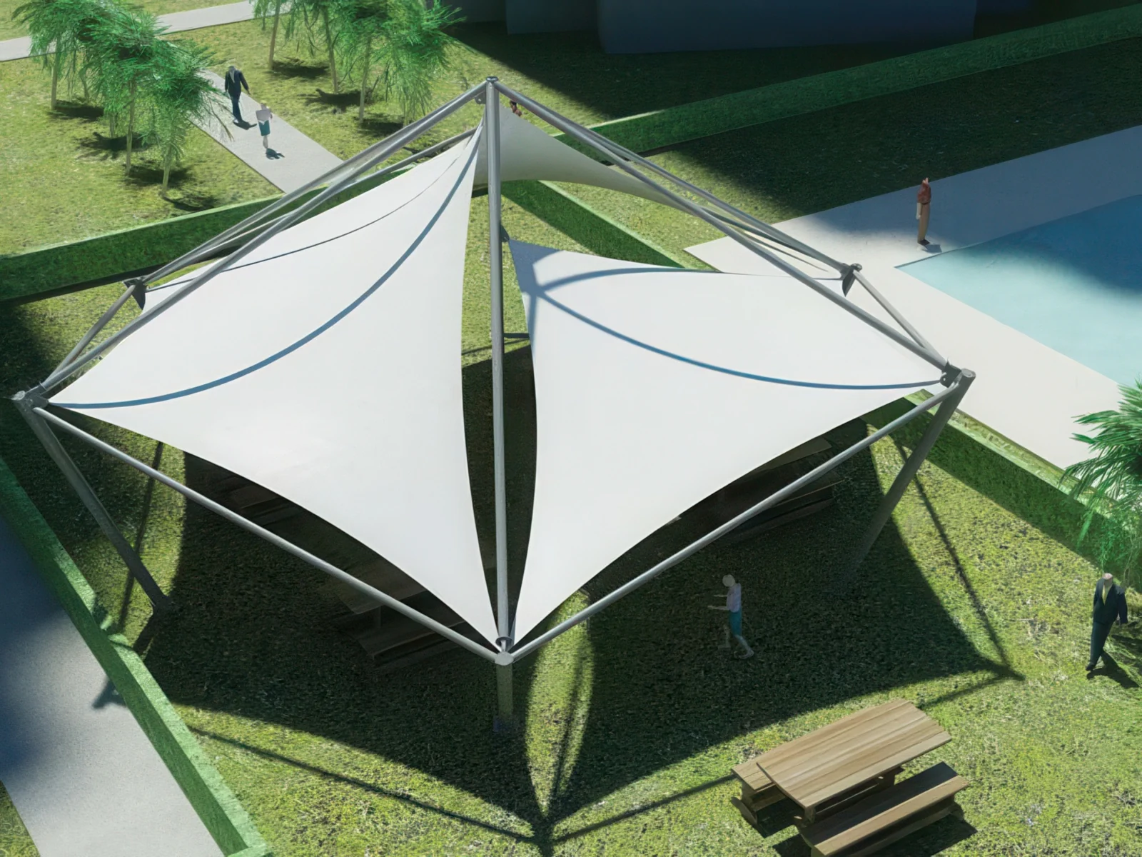 Теневые навесы проект 38