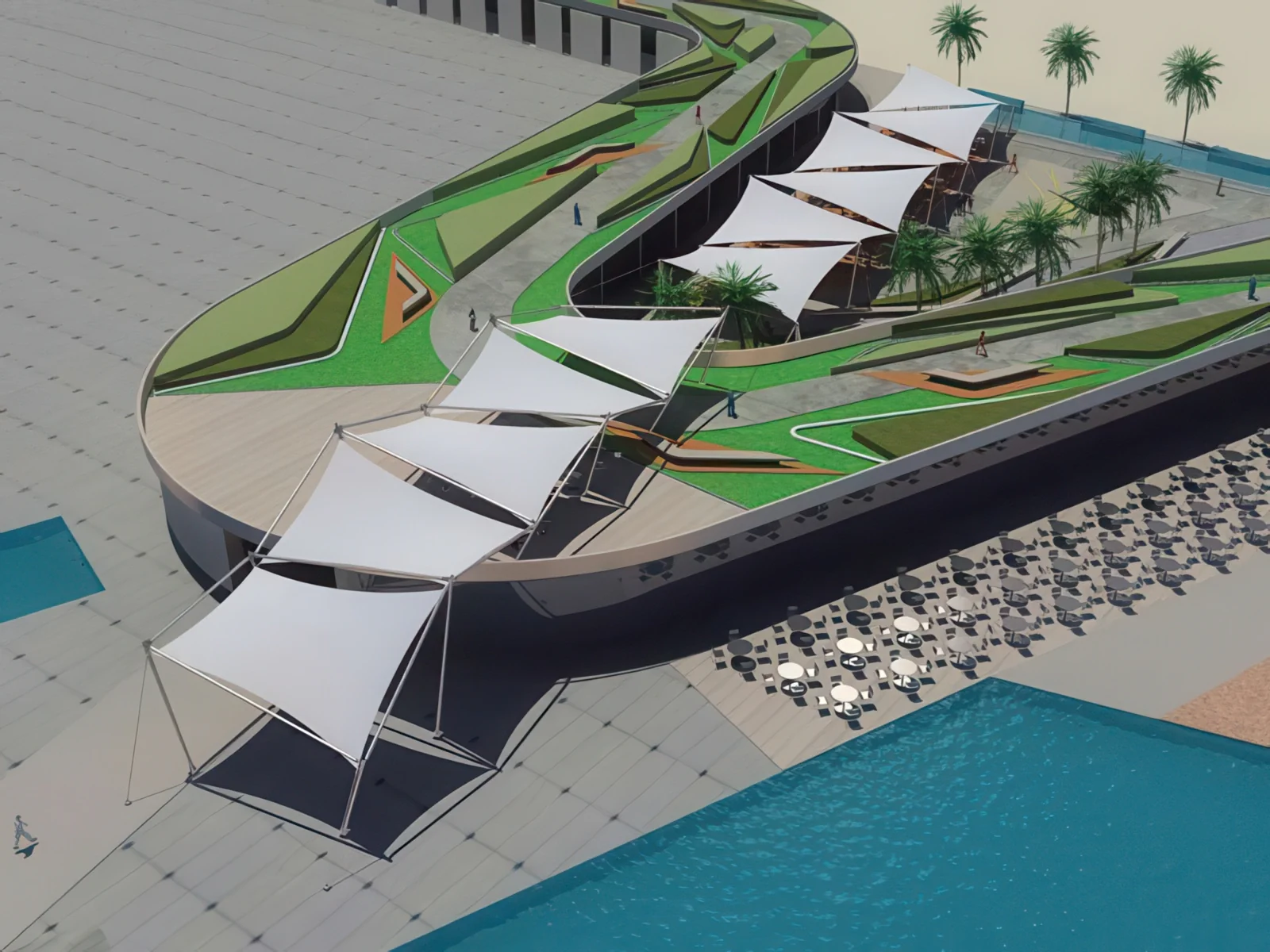 Теневые навесы проект 43