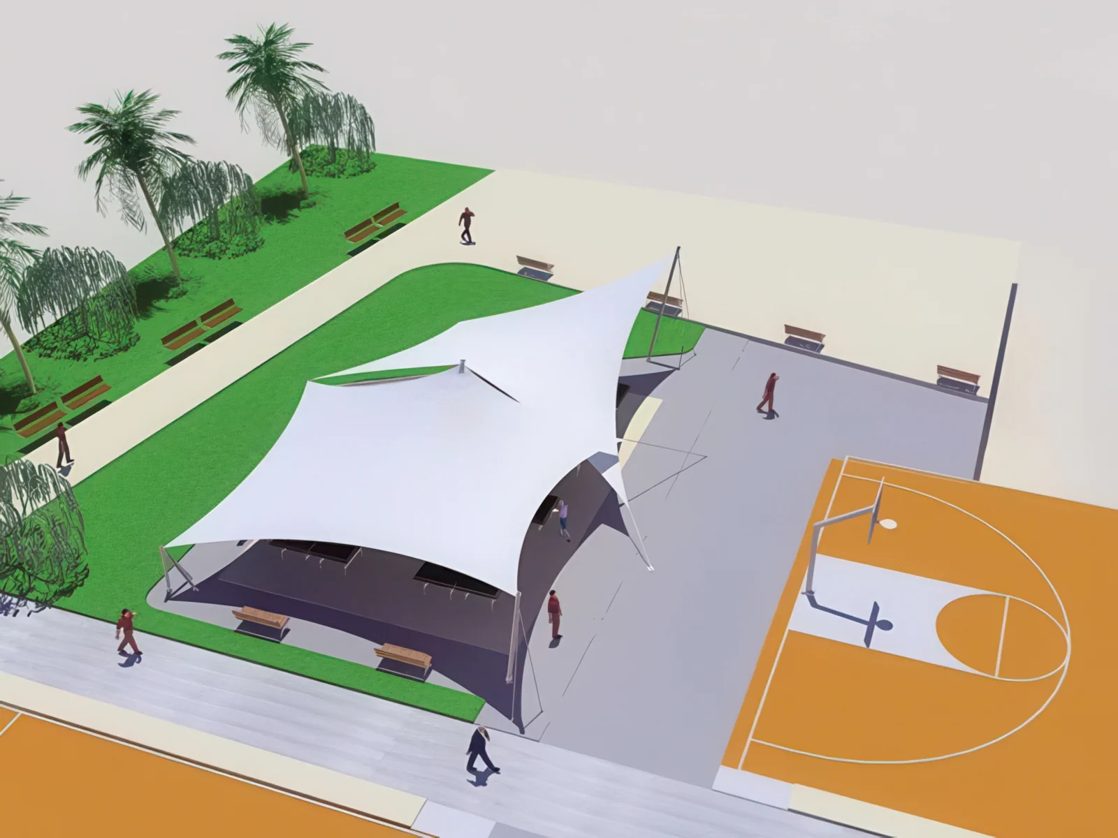 Теневые навесы проект 136