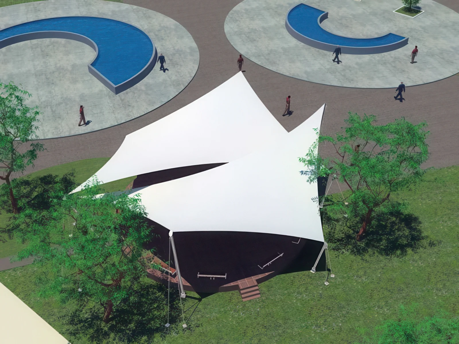 Теневые навесы проект 166