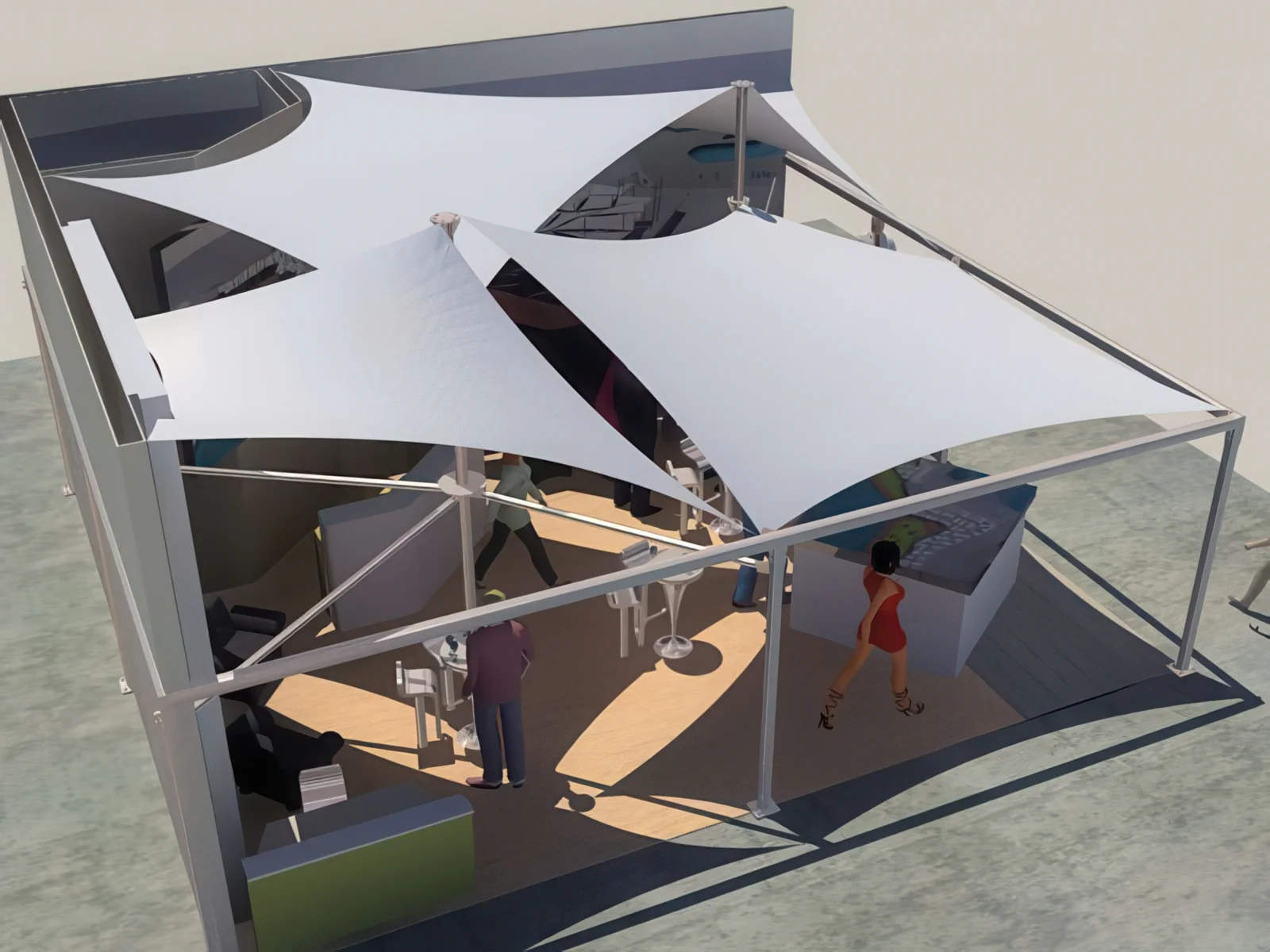 Теневые навесы проект 167