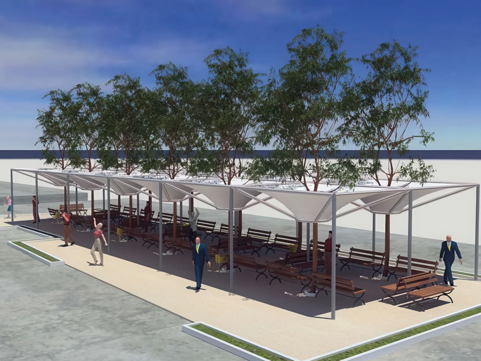 Теневые навесы проект 176