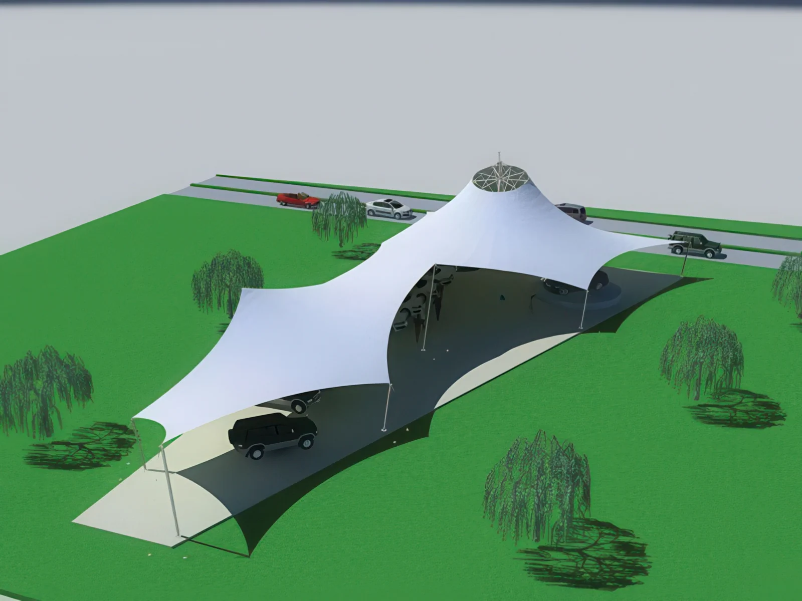 Теневые навесы проект 201