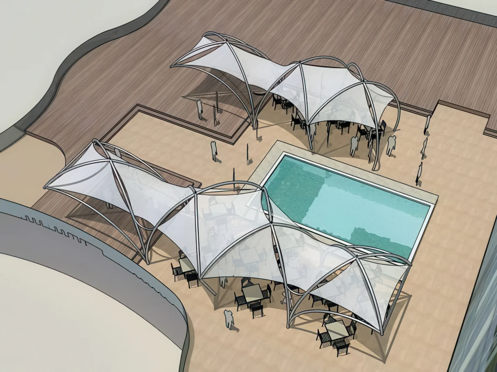 Теневые навесы проект 208