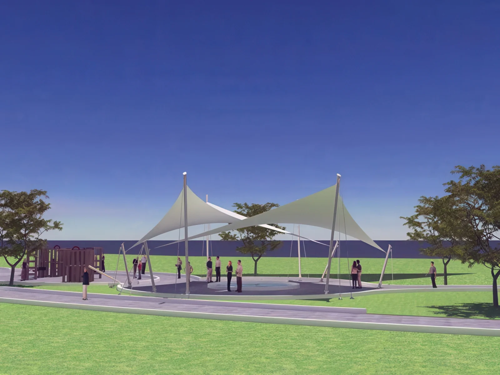 Тенты для социальных объектов проект 15