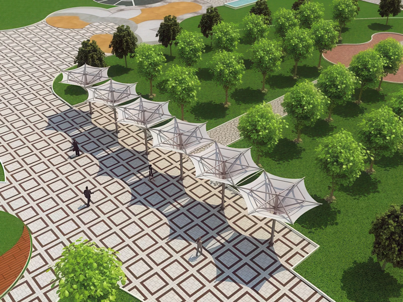 Тенты для социальных объектов проект 18