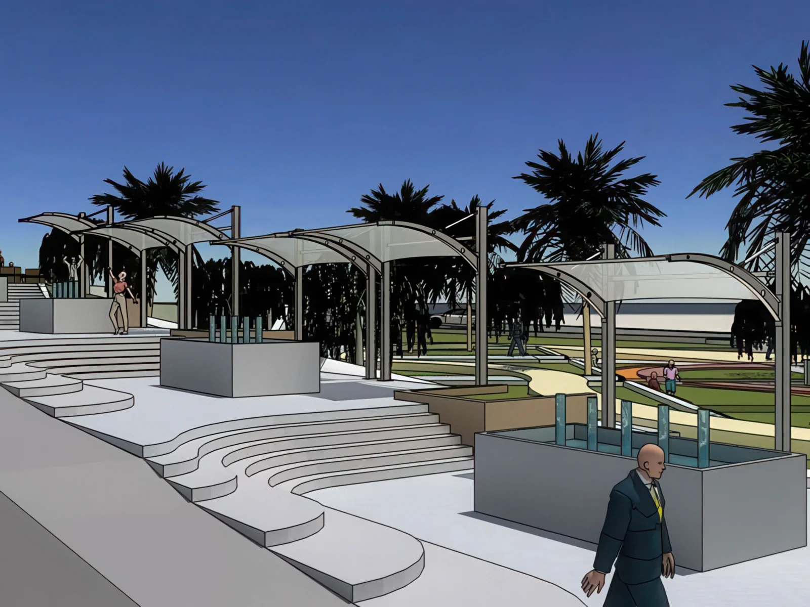 Тенты для социальных объектов проект 34