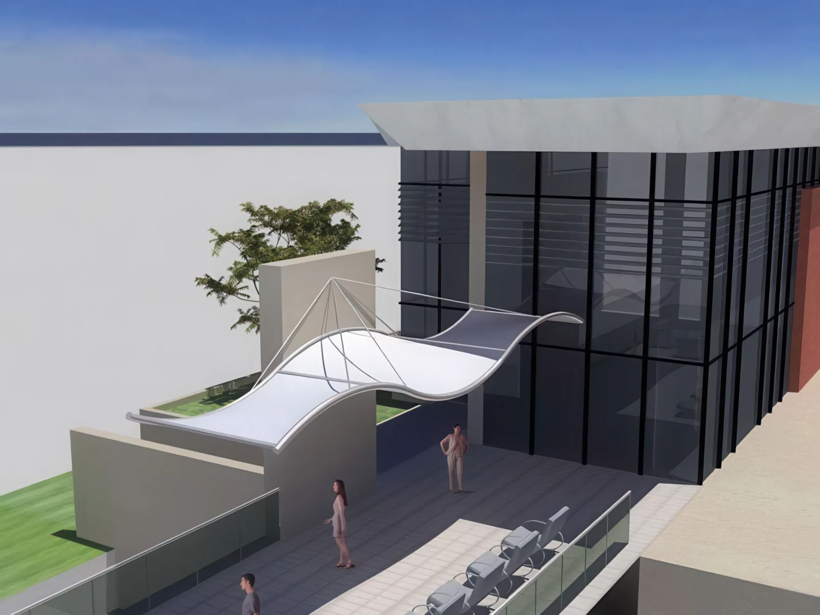 Тенты для социальных объектов проект 35