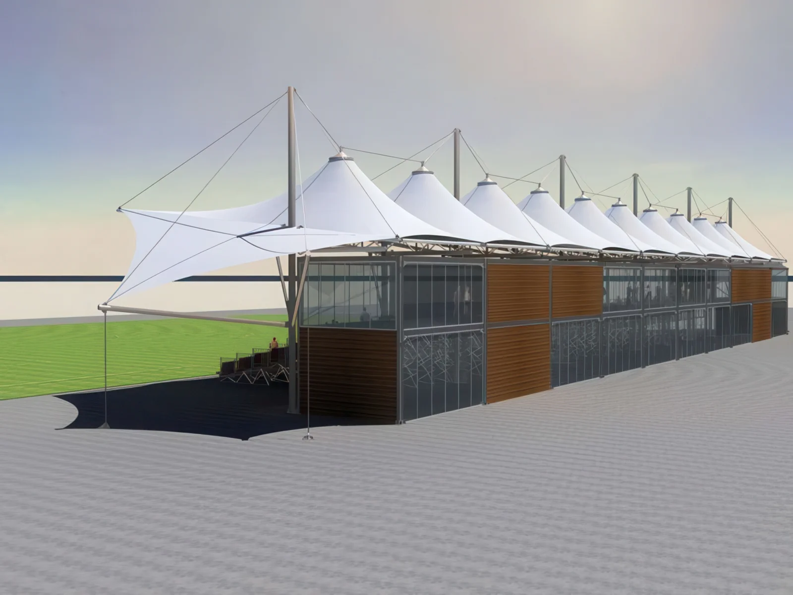 Навесы трибун стадионов проект 63