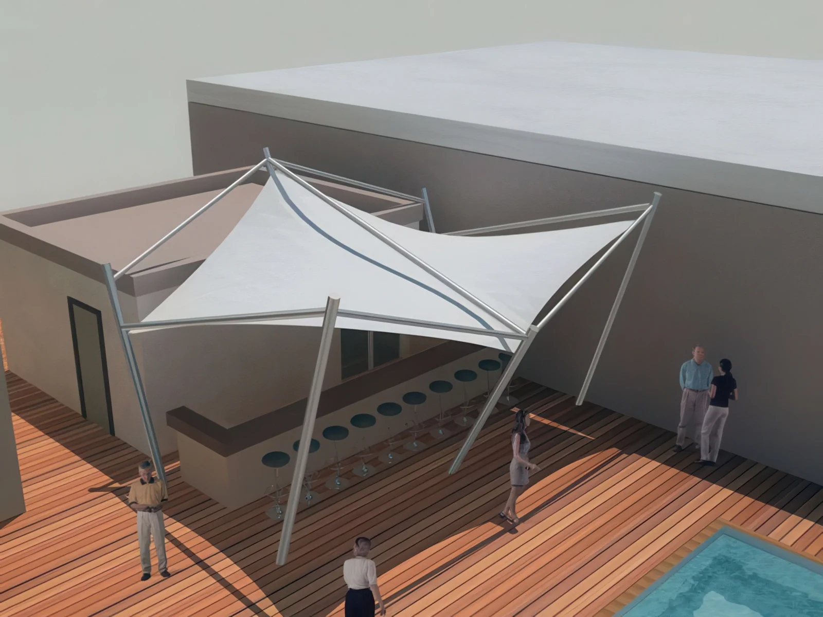 Натяжные тенты проект 18