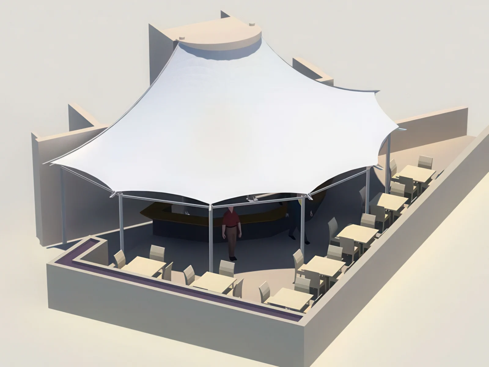 Натяжные тенты проект 20