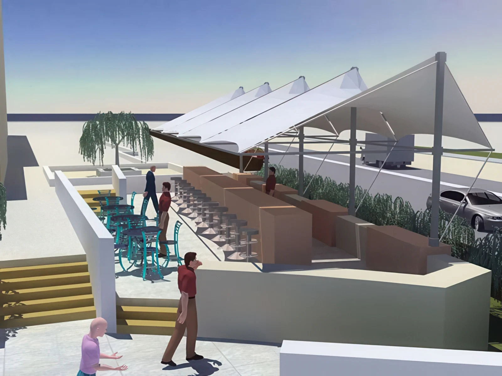 Натяжные тенты проект 21