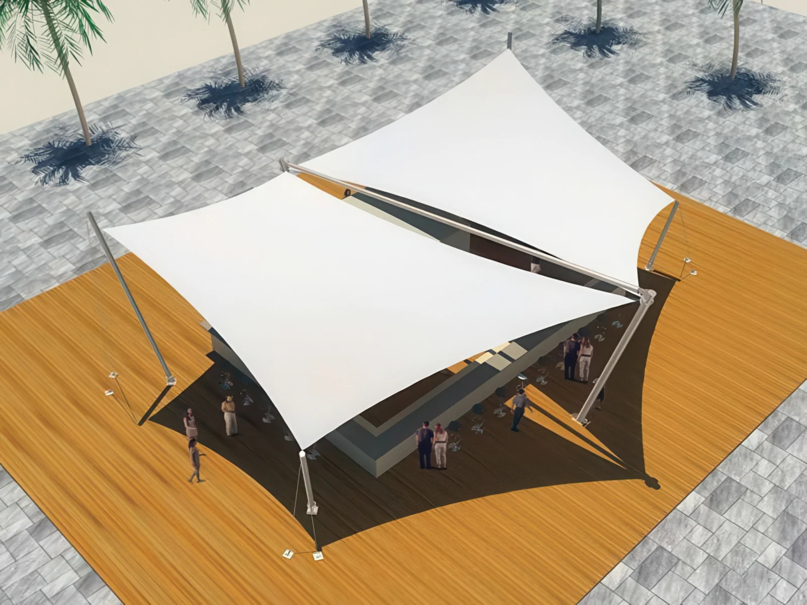 Натяжные тенты проект 23