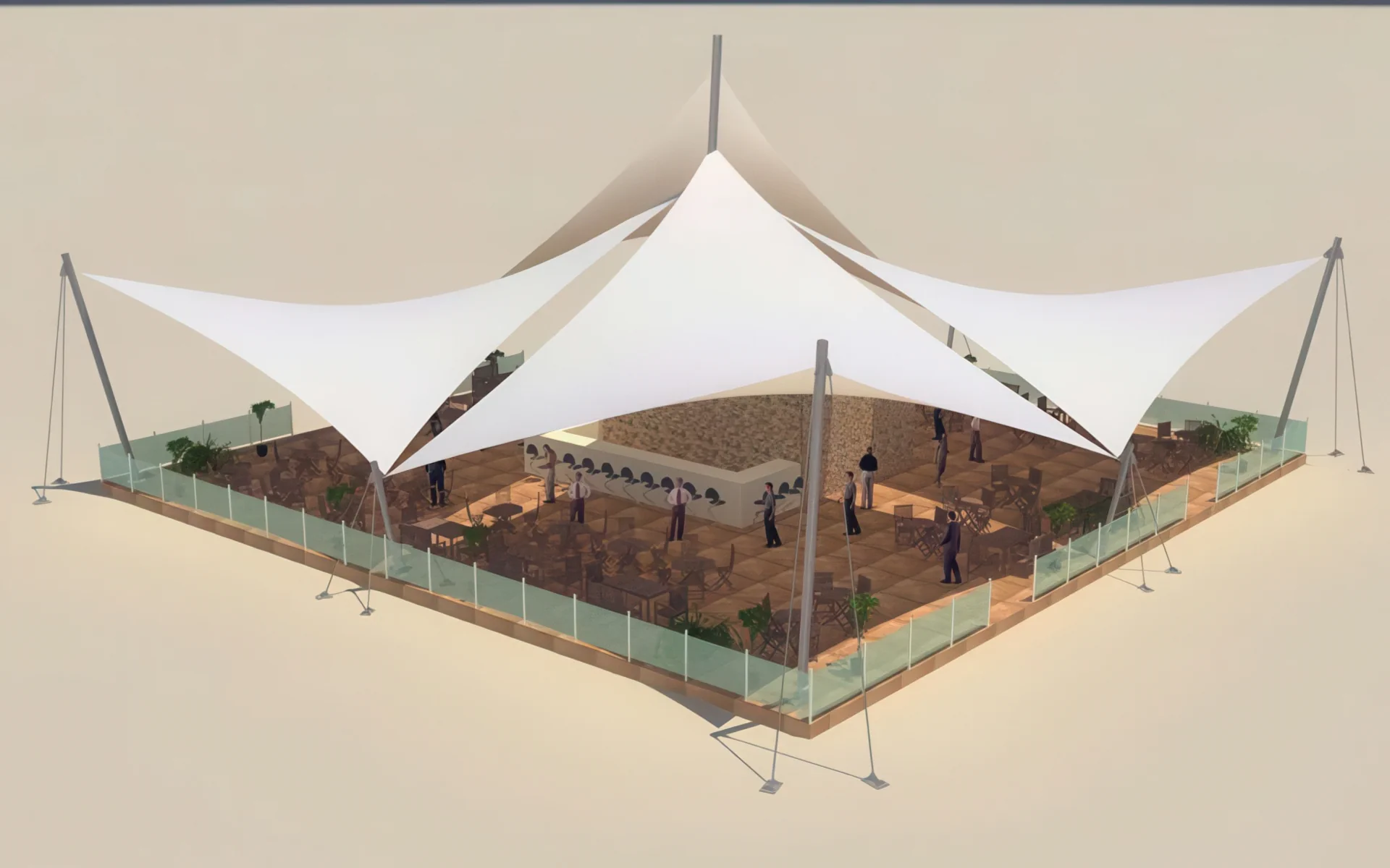 Натяжные тенты проект 28