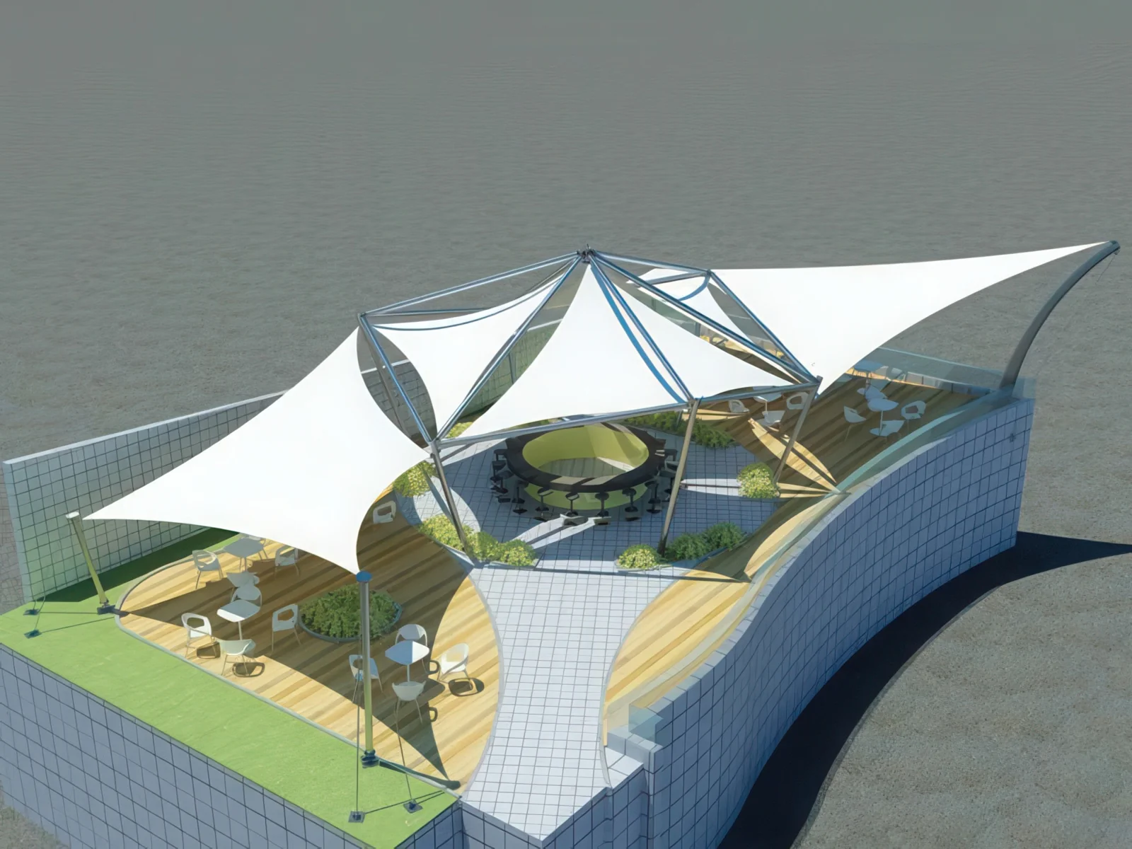 Натяжные тенты проект 34