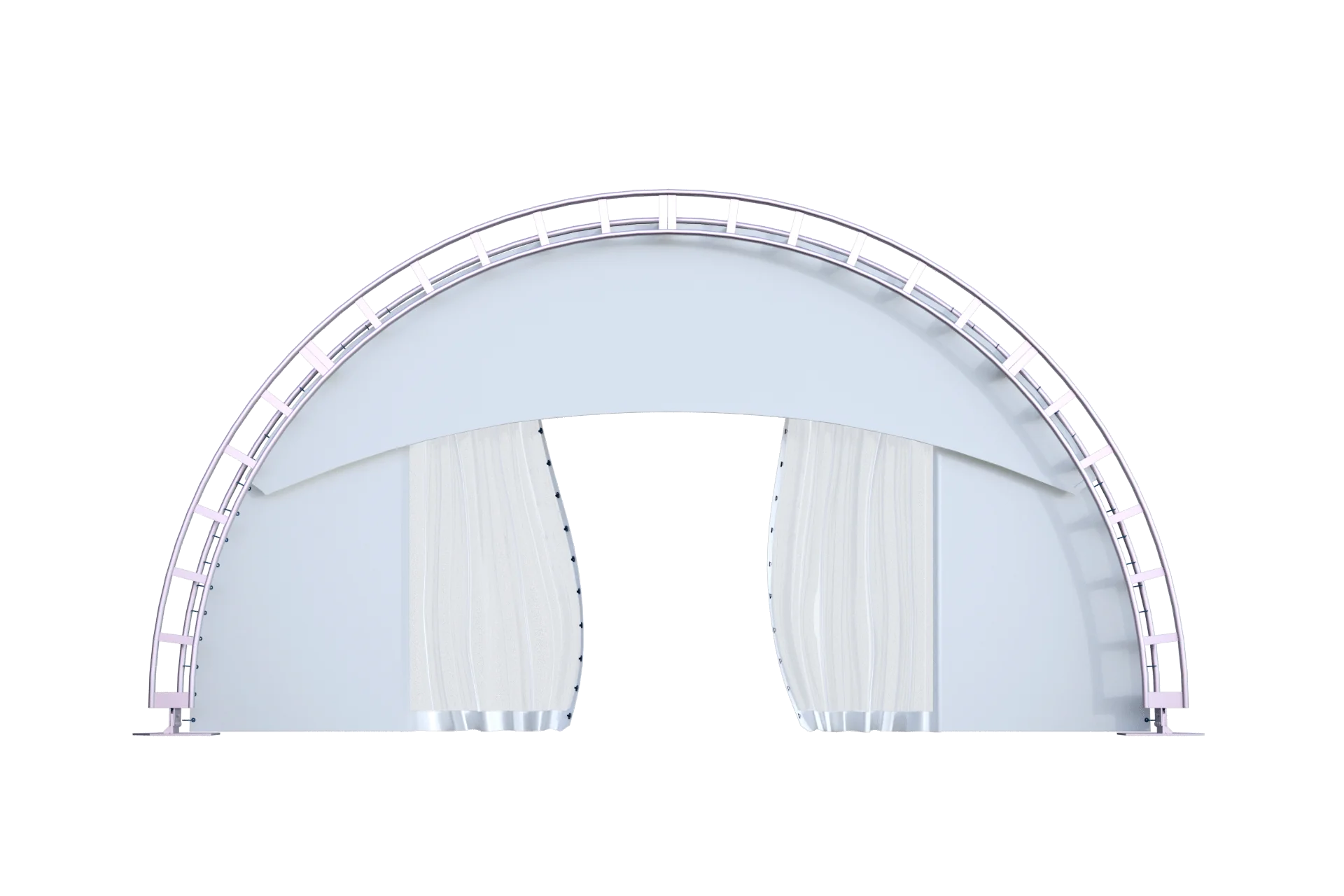 Стена раздвижная 6 м прозрачная + полумесяц